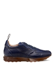 Blue Gerardo Deerskin Rubber Sole Men's Sneaker | Mezlan Shoes Collection | Sam's Tailoring Fine Men's Clothing xford