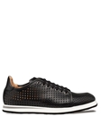 Black Rubber Outsole Men's Luce Leather Sneaker | Mezlan Shoes Collection | Sam's Tailoring Fine Men's Clothing xford