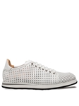 White Rubber Outsole Men's Luce Leather Sneaker | Mezlan Shoes Collection | Sam's Tailoring Fine Men's Clothing xford