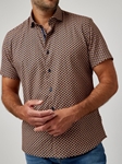 Copper Palms Men Short Sleeve Shirt | Stone Rose Shirts Collection | Sam's Tailoring Fine Men Clothing