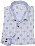 Sky Medallion Long Sleeve Men's Shirt | Marcello Shirts Collection | Sam's Tailoring Fine Men's Clothing