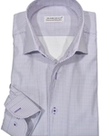 Lavender Slim Fit Connery Neat Roll Collar Shirt | Marcello Shirts Collection | Sam's Tailoring Fine Men's Clothing