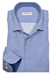 Sky Blue Roll Collar Malaga Neat Men's Shirt | Marcello Shirts Collection | Sam's Tailoring Fine Men's Clothing
