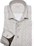 Beige Roll Collar Wheat Abstract Men's Shirt | Marcello Shirts Collection | Sam's Tailoring Fine Men's Clothing