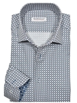 White Roll Collar Hunter Diamonds Men's Shirt | Marcello Shirts Collection | Sam's Tailoring Fine Men's Clothing