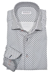 White Roll Collar Elite Diamond Men's Shirt | Marcello Shirts Collection | Sam's Tailoring Fine Men's Clothing