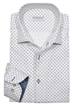 White Diamond Roll Collar Men's Shirt | Marcello Shirts Collection | Sam's Tailoring Fine Men's Clothing