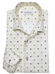 Beige Weave Roll Collar Men's Shirt | Marcello Shirts Collection | Sam's Tailoring Fine Men's Clothing