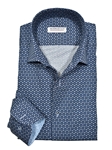 Navy Fusion Roll Collar Men's Shirt | Marcello Shirts Collection | Sam's Tailoring Fine Men's Clothing