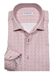 Red Fine Abstract Roll Collar Men Shirt | Marcello Shirts Collection | Sam's Tailoring Fine Men's Clothing