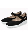 Black Leather Marsia Women's Flat Sandal | Mephisto Women's Flats  | Sams Tailoring Fine Men's Clothing
