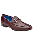 Burgundy Caiman Crocodile & Lizard Udine Men's Loafer | Belvedere Dress Shoes | Sam's Tailoring Fine Men's Clothing
