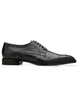 Black Genuine Caiman Crocodile Men's Shoe | Belvedere Dress Shoes | Sam's Tailoring Fine Men's Clothing