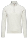 Light Grey Light Guage Highneck With Zipper Sweater | Emanuel Berg Sweaters Collection | Sam's Tailoring Fine Men Clothing