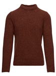 Rust Premium Luxury Cashmere Men Crew Neck Sweater | Emanuel Berg Sweaters Collection | Sam's Tailoring Fine Men Clothing
