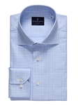 Pastel Blue Natural Stretch Yoga Twill Luxury Dress Shirt | Emanuel Berg Dress Shirts Collection | Sam's Tailoring Fine Men Clothing
