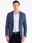 Navy Two Button Marvin Tailored Fit Men's Blazer | Robert Graham Blazers Collection | Sam's Tailoring Fine Men's Clothing