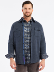 Blue Point Collar Vigano Men's Shirt Jacket | Robert Graham Outerwear Collection | Sam's Tailoring Fine Men's Clothing
