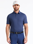 Navy Blazer Falto Men's Short Sleeve Polo | Robert Graham Polos Collection | Sam's Tailoring Fine Men's Clothing