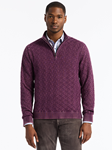 Dark Purple Aubin Long Sleeve Men's Sweater | Robert Graham Sweaters Collection | Sam's Tailoring Fine Men's Clothing