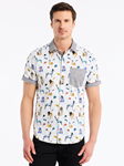 White Dog Show Short Sleeve Button Down Shirt | Robert Graham Short Sleeves Shirts Collection | Sam's Tailoring Fine Men's Tailoring