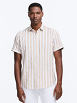 Khaki Preston Short Sleeve Button Down Shirt | Robert Graham Short Sleeves Shirts Collection | Sam's Tailoring Fine Men's Tailoring