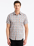 Multi Livingston Short Sleeve Button Down Shirt | Robert Graham Short Sleeves Shirts Collection | Sam's Tailoring Fine Men's Tailoring