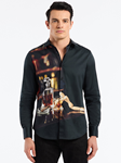 Black Distilled Spirit Long Sleeve Button Down Shirt | Robert Graham Long Sleeves Shirts Collection | Sam's Tailoring Fine Men's Clothing