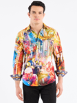 Multi Fantasy Football Limited Edition Long Sleeve Men's Shirt | Robert Graham Long Sleeves Shirts Collection | Sam's Tailoring Fine Men's Clothing