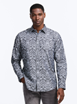 Dark Grey highland Long Sleeve Button Down Men's Shirt | Robert Graham Long Sleeves Shirts Collection | Sam's Tailoring Fine Men's Tailoring