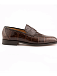 Chocolate Alligator Leather Classic Dress Shoe | Ferrini Men's Dress Shoes | Sam's Tailoring Fine Men Clothing