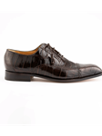 Chocolate Belly Alligator Men's Lace Up Dress Shoe | Ferrini Men's Dress Shoes | Sam's Tailoring Fine Men Clothing