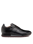 Black Greenwich Calf/Lizard Men's Dress Sneaker | Mezlan Casual Shoes Collection | Sam's Tailoring Fine Men's Clothing
