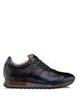 Blue Greenwich Calf/Lizard Men's Dress Sneaker | Mezlan Casual Shoes Collection | Sam's Tailoring Fine Men's Clothing