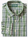 Green Winter Madras Long Sleeve Men's Shirt | Gitman Shirts Collection | Sam's Tailoring Fine Men Clothing