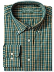 Green Check Heavy Poplin Men's Shirt | Gitman Shirts Collection | Sam's Tailoring Fine Men Clothing