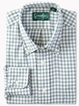 Sage Brushed Twill Check Long Sleeve Shirt | Gitman Shirts Collection | Sam's Tailoring Fine Men Clothing