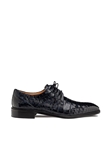 Blue Riverside Crocodile Men's Lace Up Shoe | Mezlan Lace Up Collection | Sam's Tailoring Fine Men's Clothing