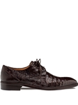Brown Riverside Crocodile Men's Lace Up Shoe | Mezlan Lace Up Collection | Sam's Tailoring Fine Men's Clothing