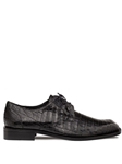 Black Ugo Crocodile Uppers Lace Up Men's Shoe | Mezlan Lace Up Collection | Sam's Tailoring Fine Men's Clothing