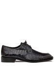 Dark Navy Ugo Crocodile Uppers Lace Up Men's Shoe | Mezlan Lace Up Collection | Sam's Tailoring Fine Men's Clothing