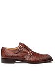 Tan Doyers Crocodile Double Monk Men's Shoe | Mezlan Monk Strap Collection | Sam's Tailoring Fine Men's Clothing