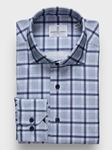 Blue Medium Modern 4Flex Stretch Knit Men's Shirt | Emanuel Berg Casual Shirts Collection | Sam's Tailoring Fine Men Clothing