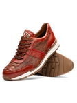 Antique Cognac Python & Calfskin Men's Sneaker | Marco Di Milano Sneakers Collection | Sam's Tailoring Fine Men's Clothing
