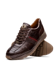 Brown Genuine Python & Calfskin Men's Sneaker | Marco Di Milano Sneakers Collection | Sam's Tailoring Fine Men's Clothing