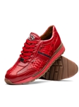 Red Genuine Python & Calfskin Men's Sneaker | Marco Di Milano Sneakers Collection | Sam's Tailoring Fine Men's Clothing