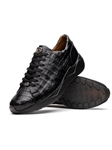 Black Caiman Crocodile Men's Fashion Sneaker | Marco Di Milano Sneakers Collection | Sam's Tailoring Fine Men's Clothing