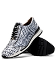 Newspaper Genuine Caiman Crocodile Men Sneaker | Marco Di Milano Sneakers Collection | Sam's Tailoring Fine Men's Clothing