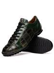 Green Genuine Lizard Men's Fashion Sneaker | Marco Di Milano Sneakers Collection | Sam's Tailoring Fine Men's Clothing