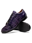 Purple Genuine Lizard Men's Fashion Sneaker | Marco Di Milano Sneakers Collection | Sam's Tailoring Fine Men's Clothing